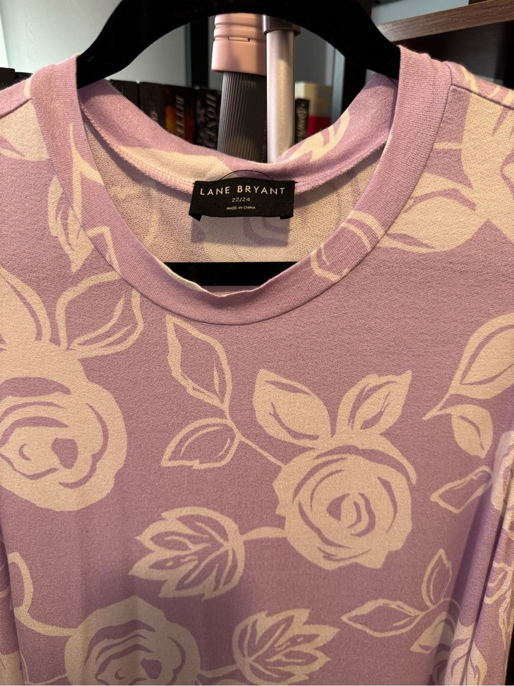 Lane Bryant Lavender Floral long tank top - Picture 3 of 7